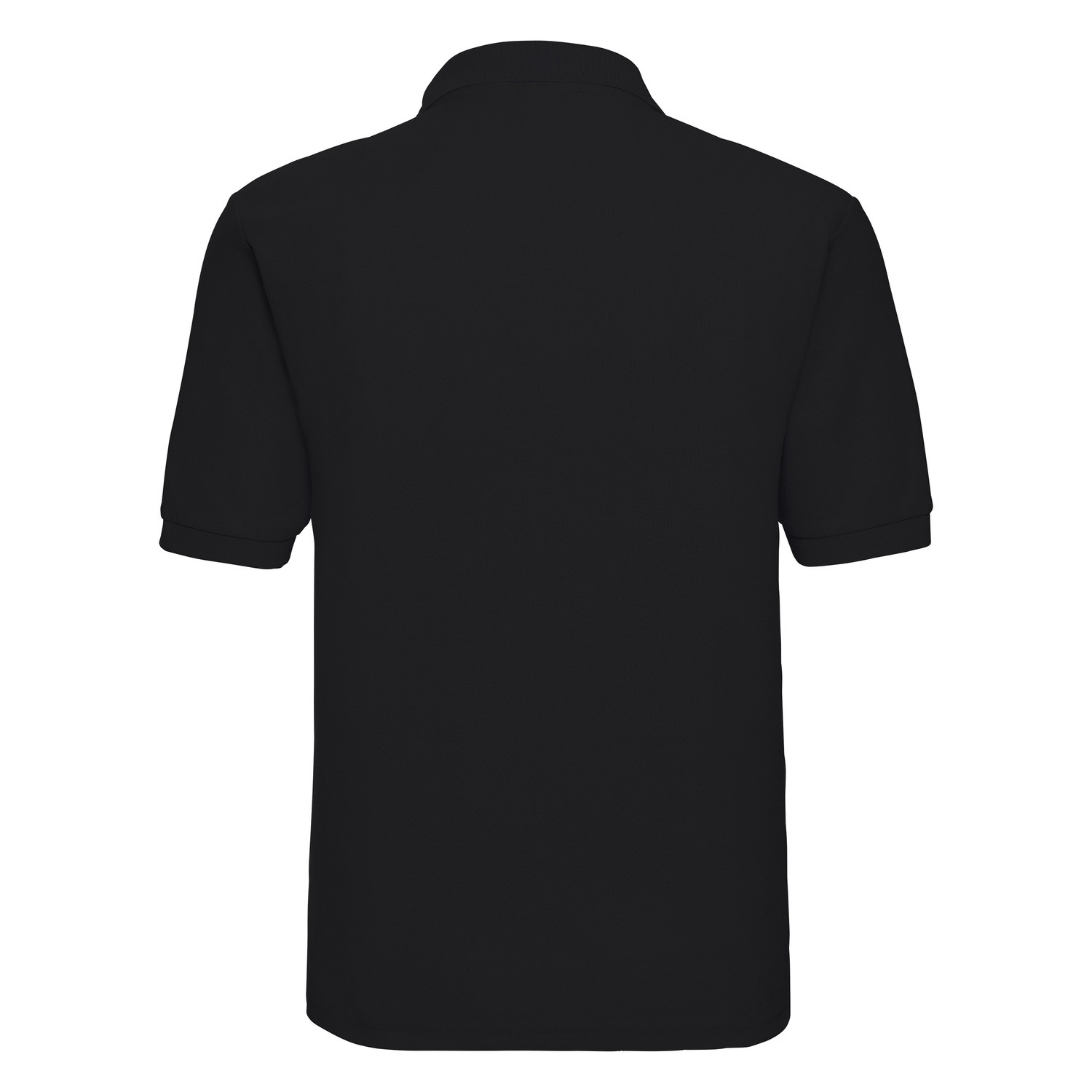 Men's Polycotton Polo Russell Black T-Shirt