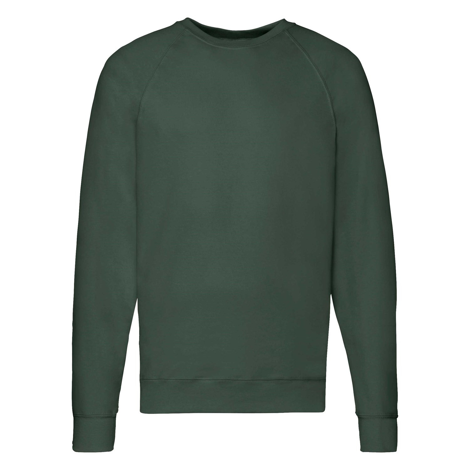 Green Men&#039;s Sweatshirt Lightweight Raglan Sweat Fruit of the Loom