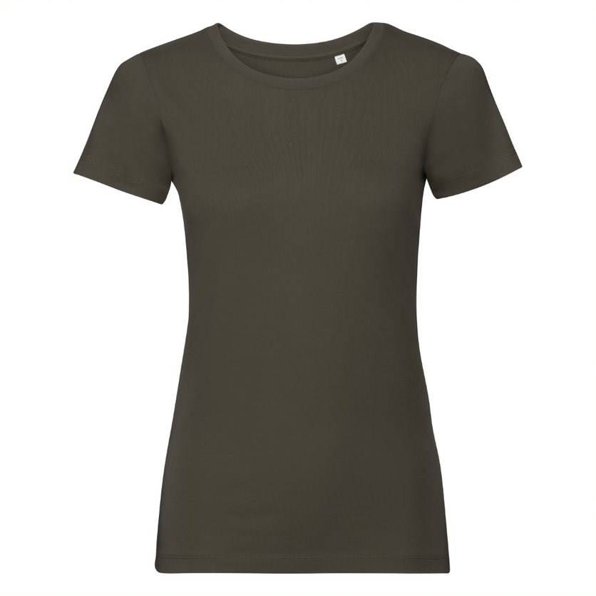 Olive Women's T-shirt Pure Organic Russell
