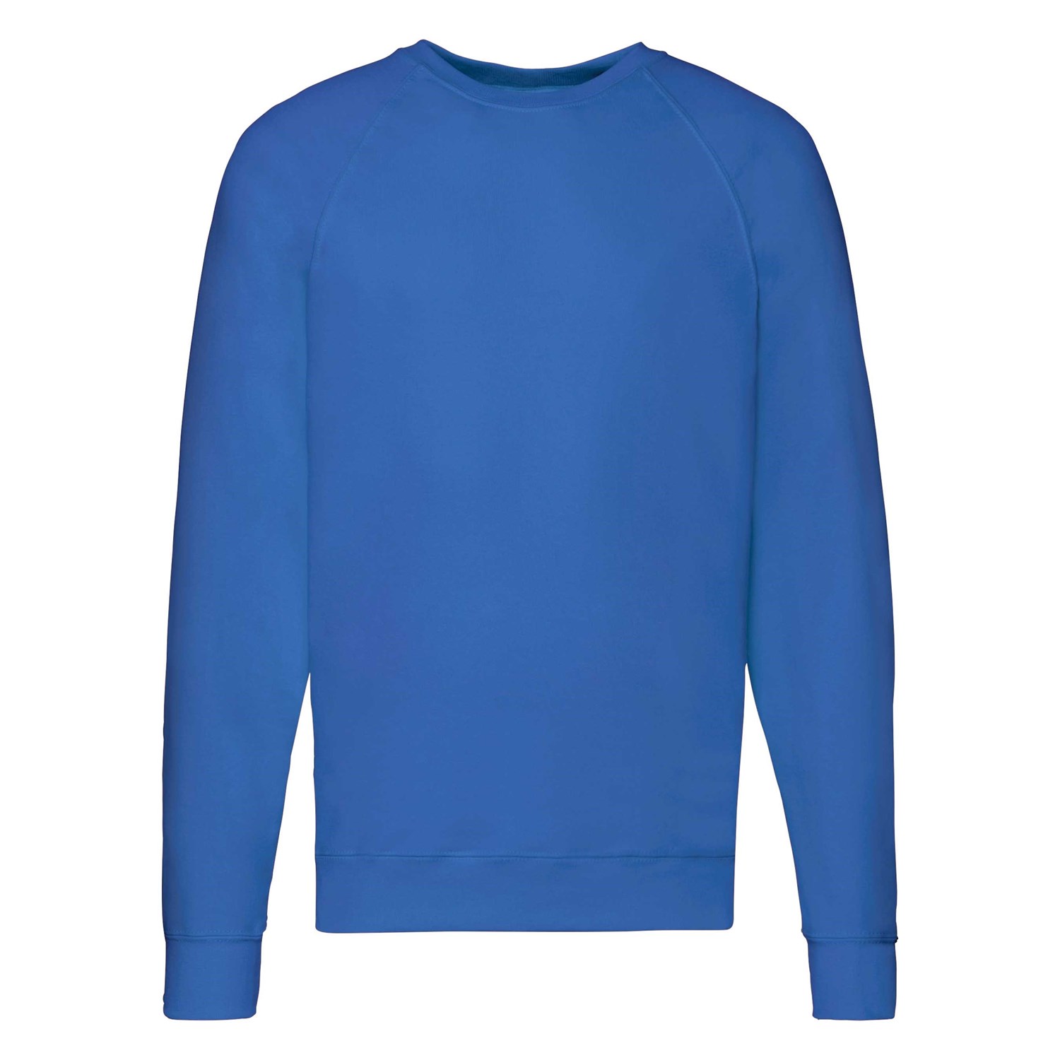 Blue Mens Sweatshirt Lightweight Raglan Sweat Fruit of the Loom