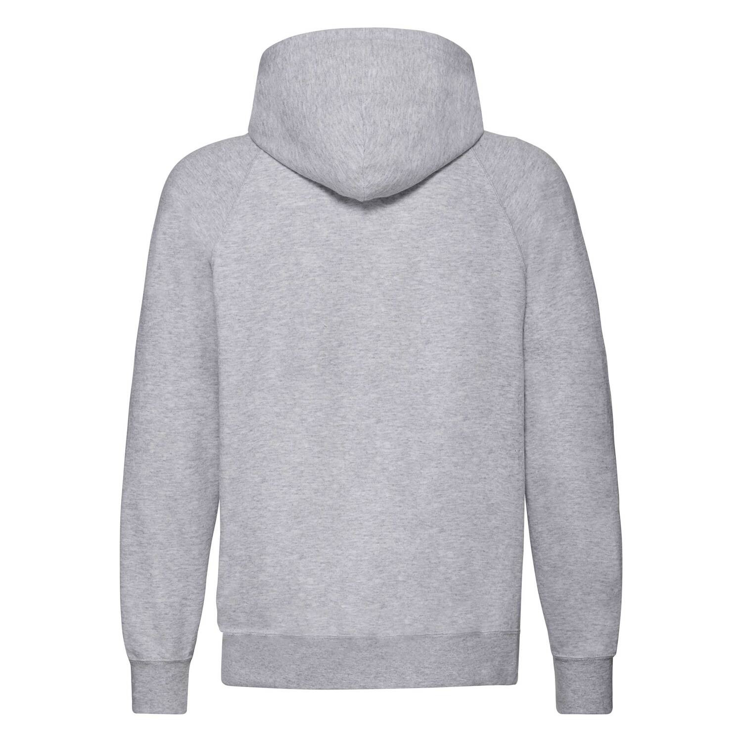 Szara bluza męska z kapturem Lightweight Zip Thru Hooded Sweat Fruit of the Loom