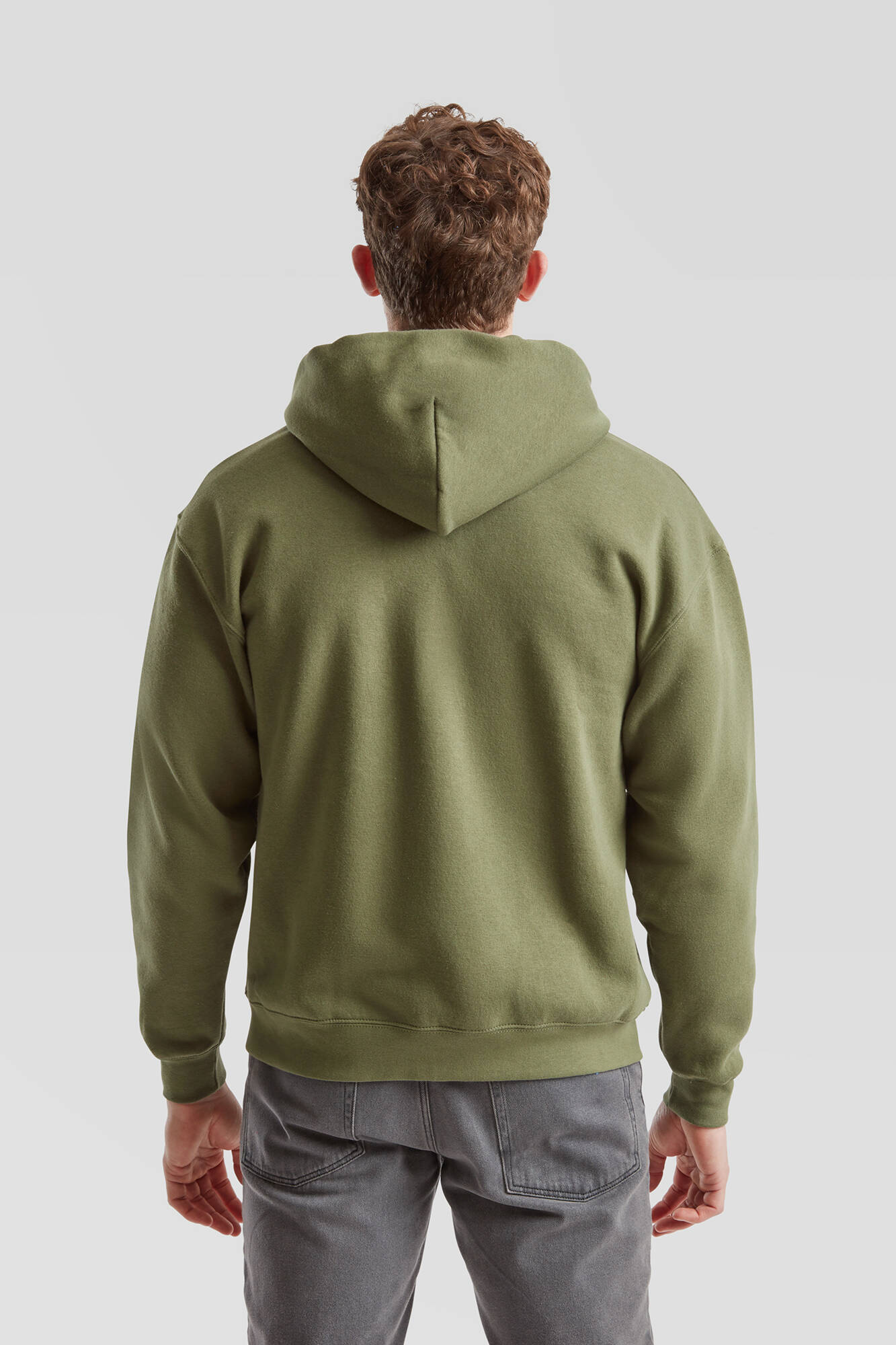 Olive Men&#039;s Hoodie Premium Fruit of the Loom