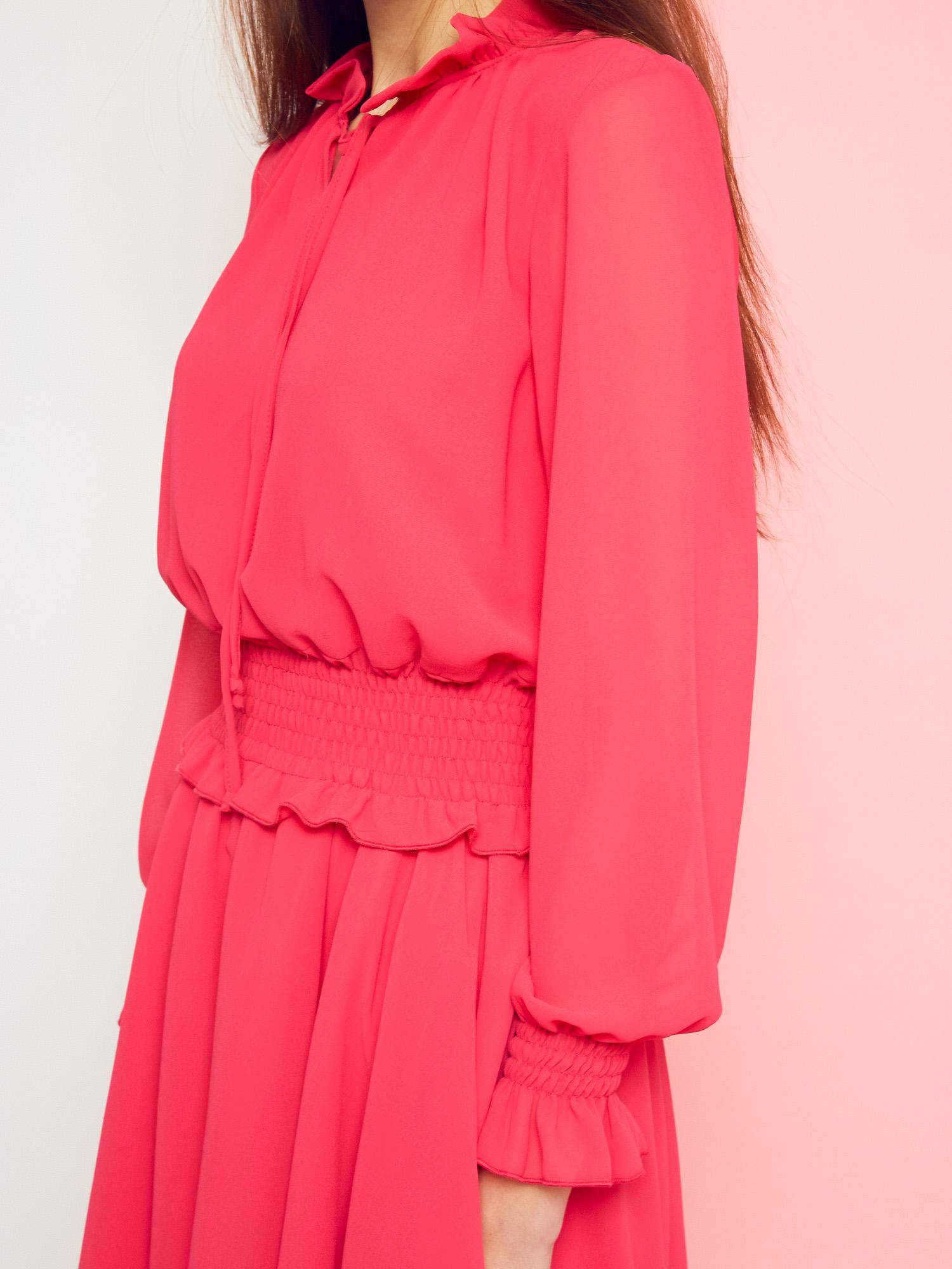 Dress with a tie under the neck Cocomore Boutiqe pink