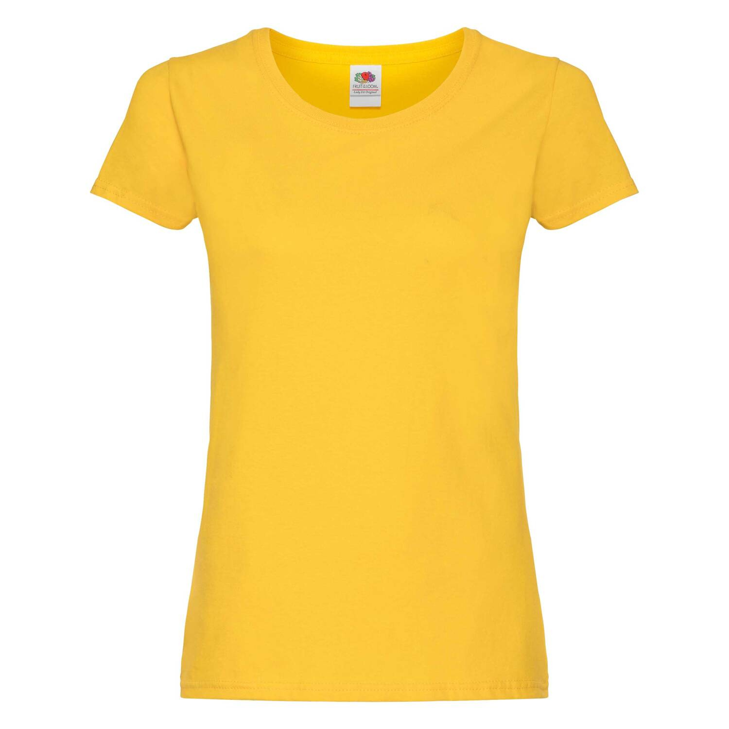 Yellow Women's T-shirt Lady fit Original Fruit of the Loom