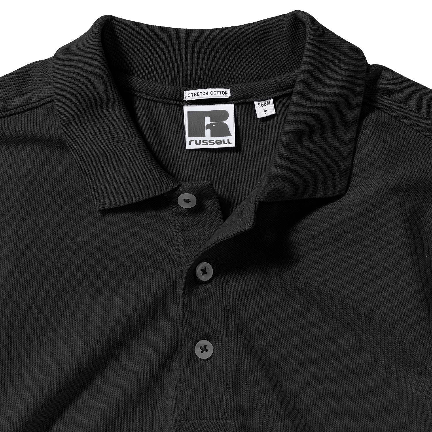 Men's T-shirt Stretch Polo R566M 95% smooth cotton ring-spun 5% Lycra 205g/210g