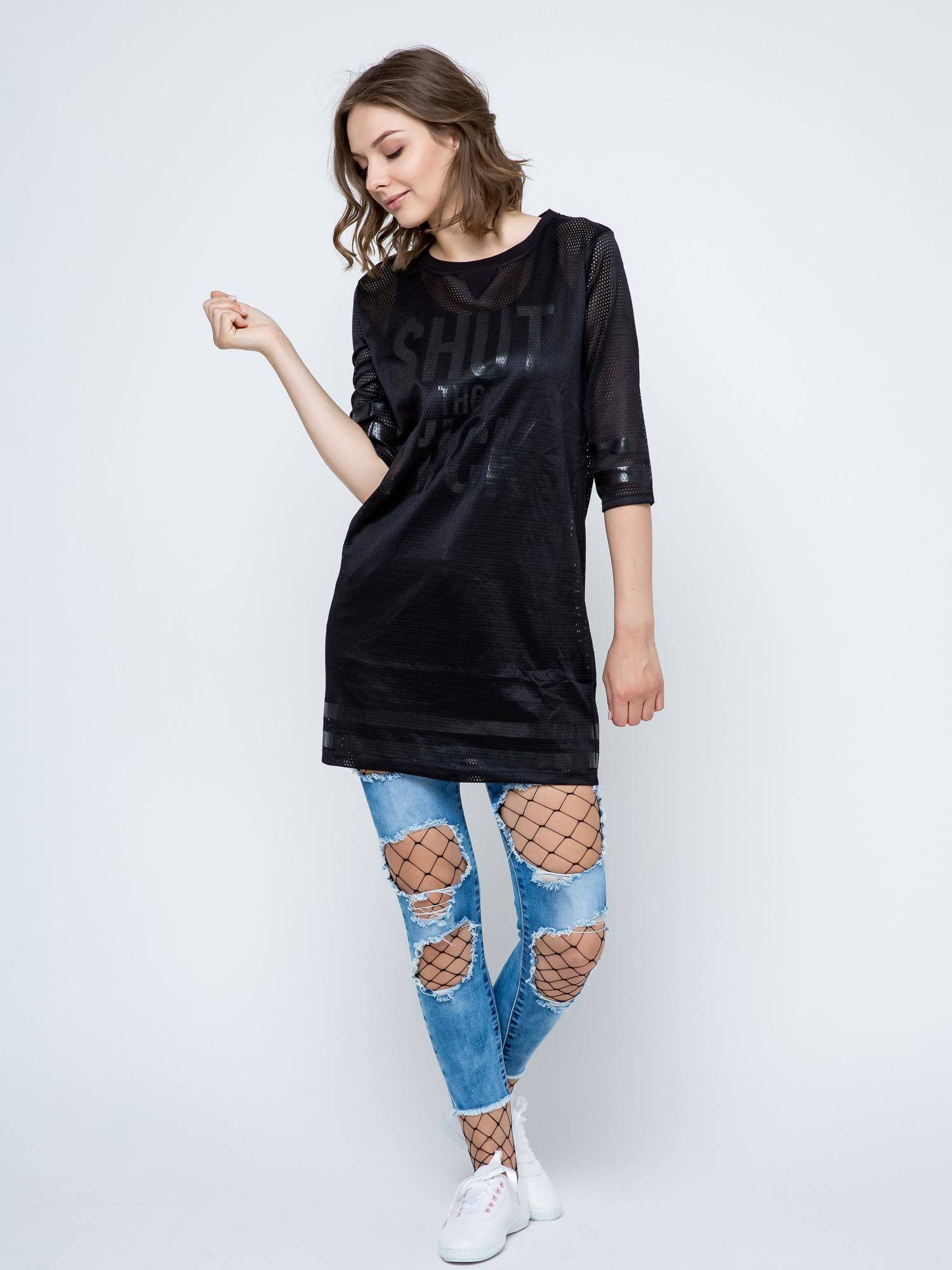 Blouse black Yups amu0366. R21