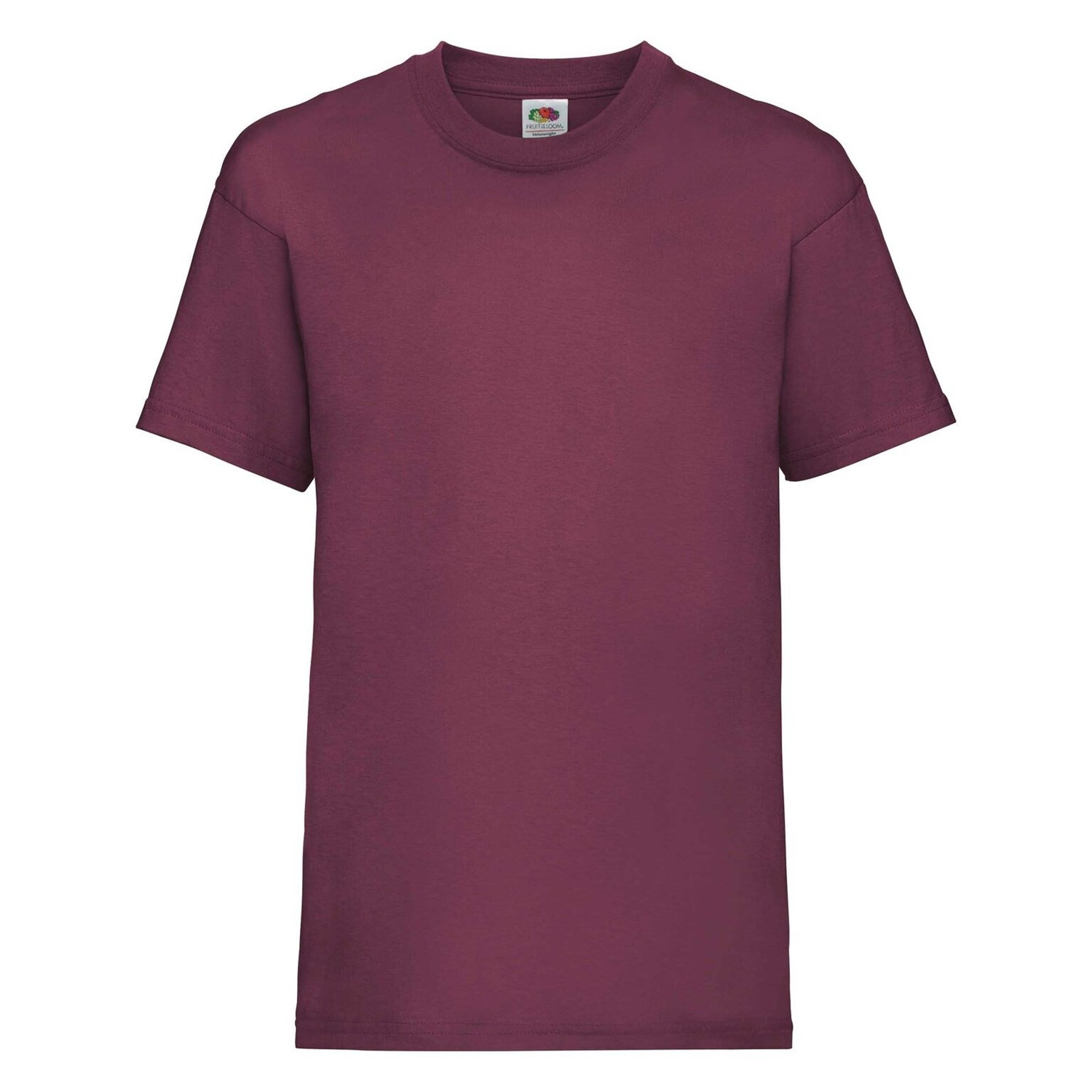 Burgundy Fruit of the Loom Cotton T-shirt