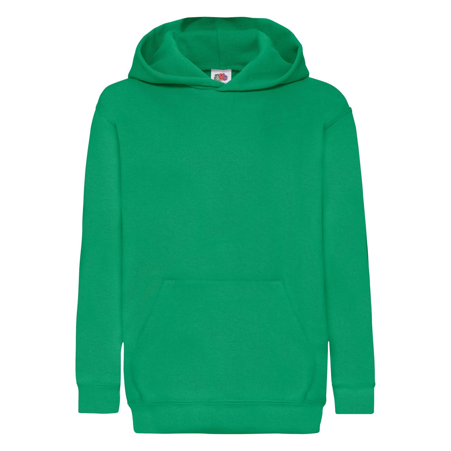 Green children's sweatshirt Classic kangaroo Fruit of the Loom