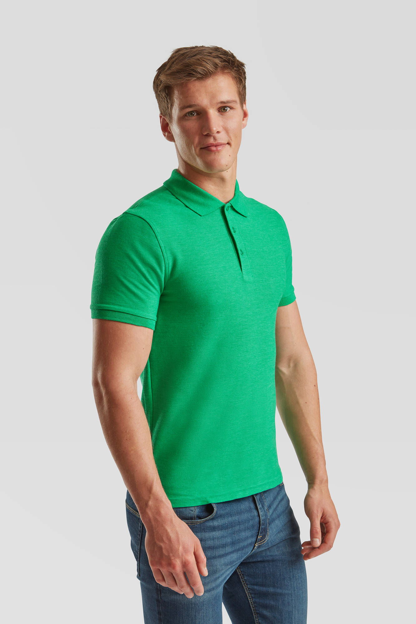 Iconic Polo Friut of the Loom Men's Green T-shirt