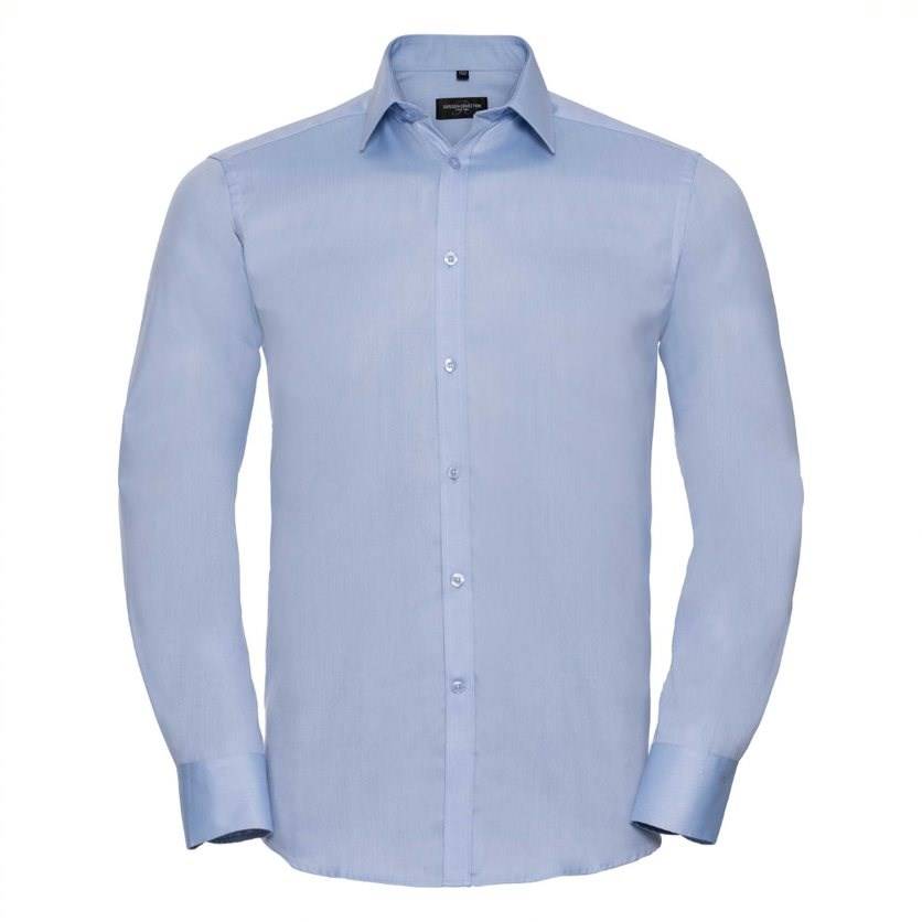 Men's Long Sleeve Herringbone Shirt Russell