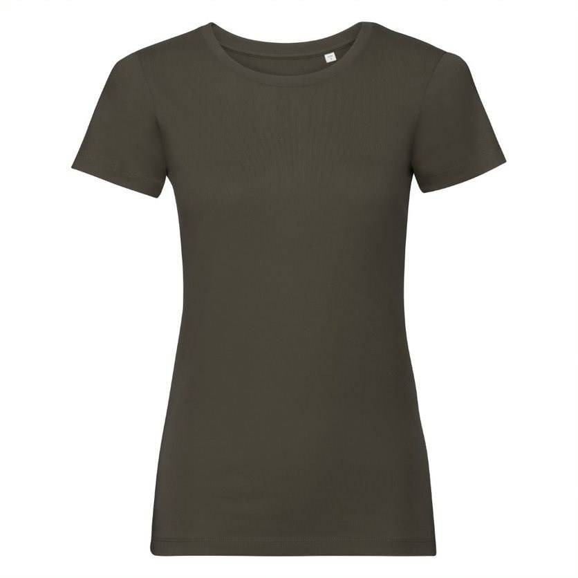 Olive Women's T-shirt Pure Organic Russell