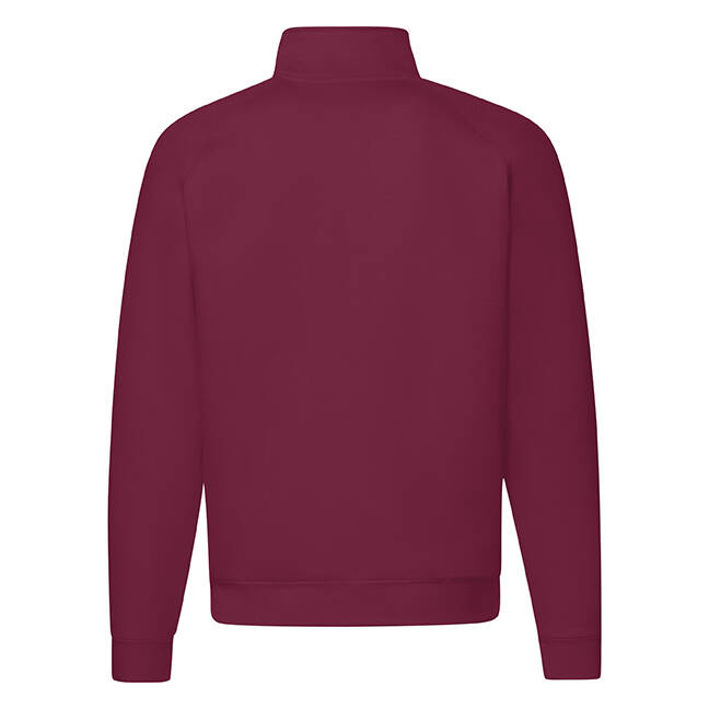 Burgundy men&#039;s sweatshirt Zip Neck Sweat Fruit of the Loom