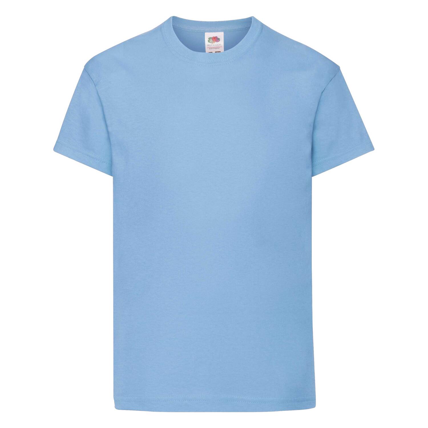 Blue T-shirt for Children Original Fruit of the Loom
