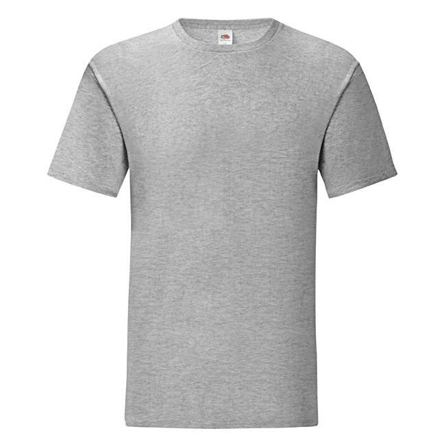 Grey Iconic Combed Cotton T-shirt Fruit of the Loom