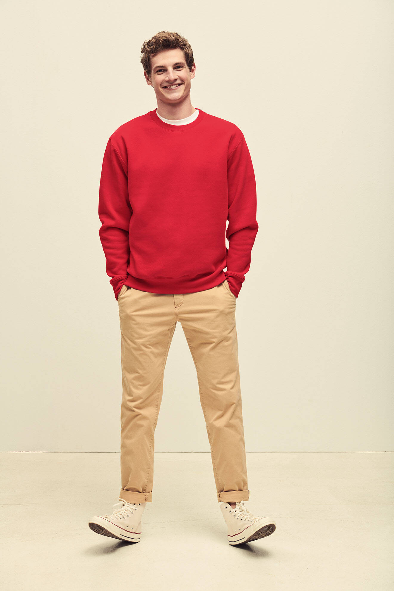 Men&#039;s Red Set-in Sweat Fruit of the Loom