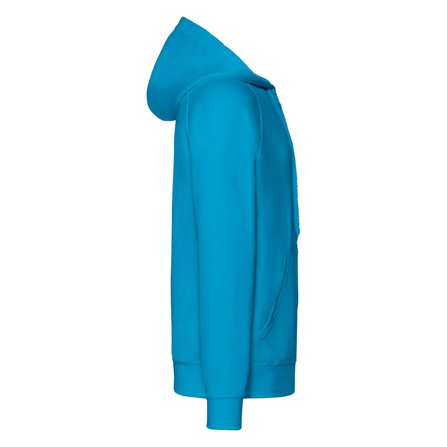 Blue Men's Hoodie Lightweight Zip Thru Hooded Sweat Fruit of the Loom