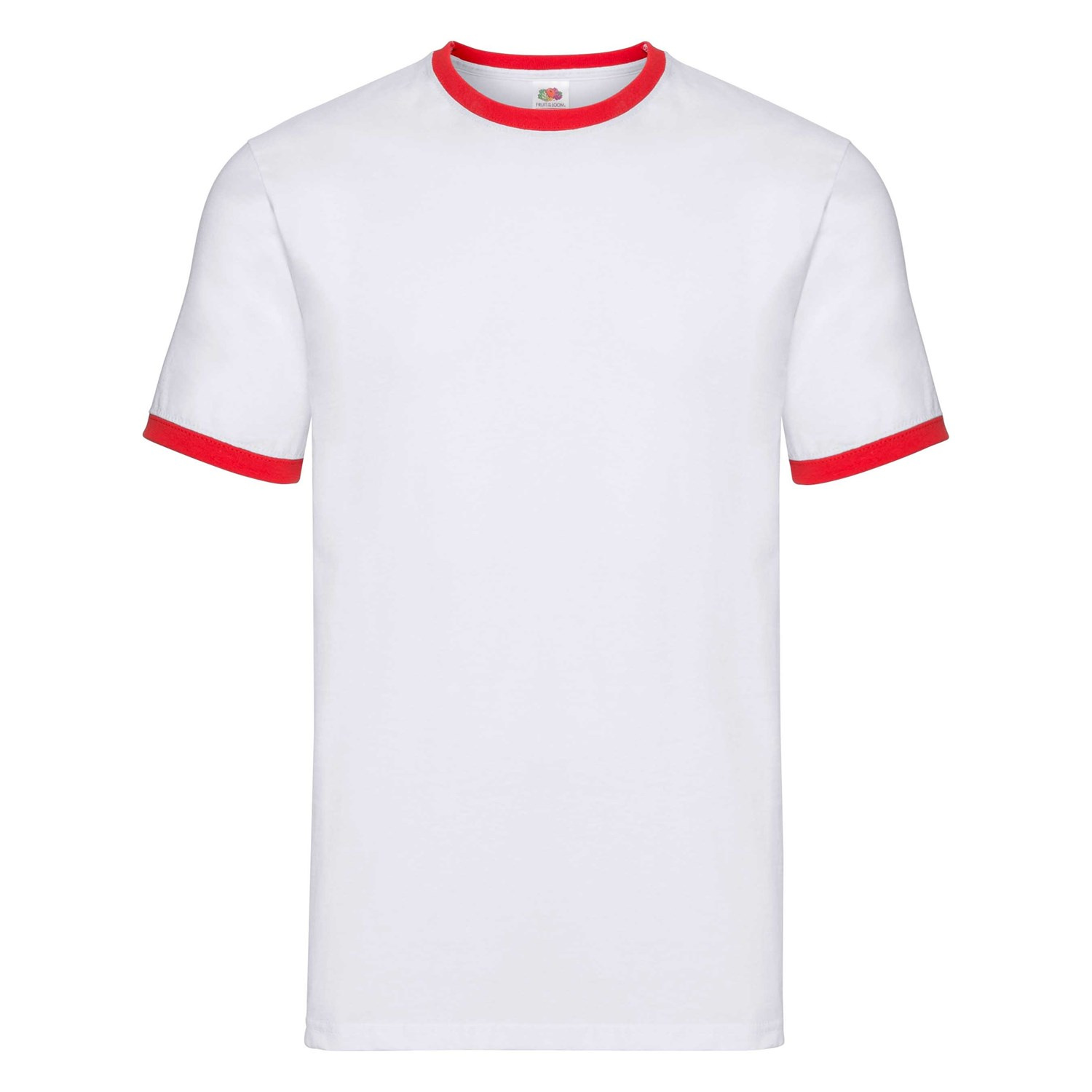 White T-shirt Ringer Fruit of the Loom