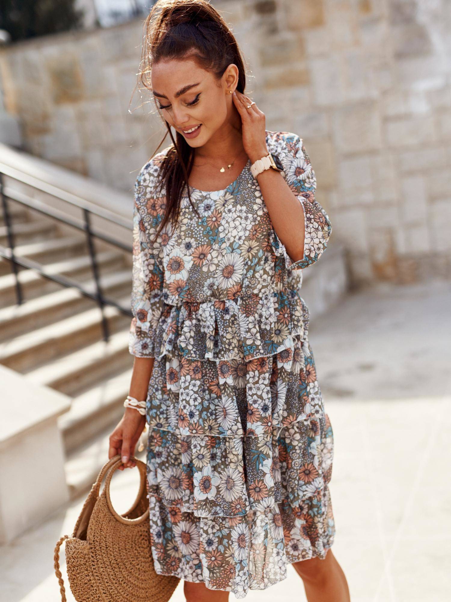 Khaki dress Yups cwd0459. R93