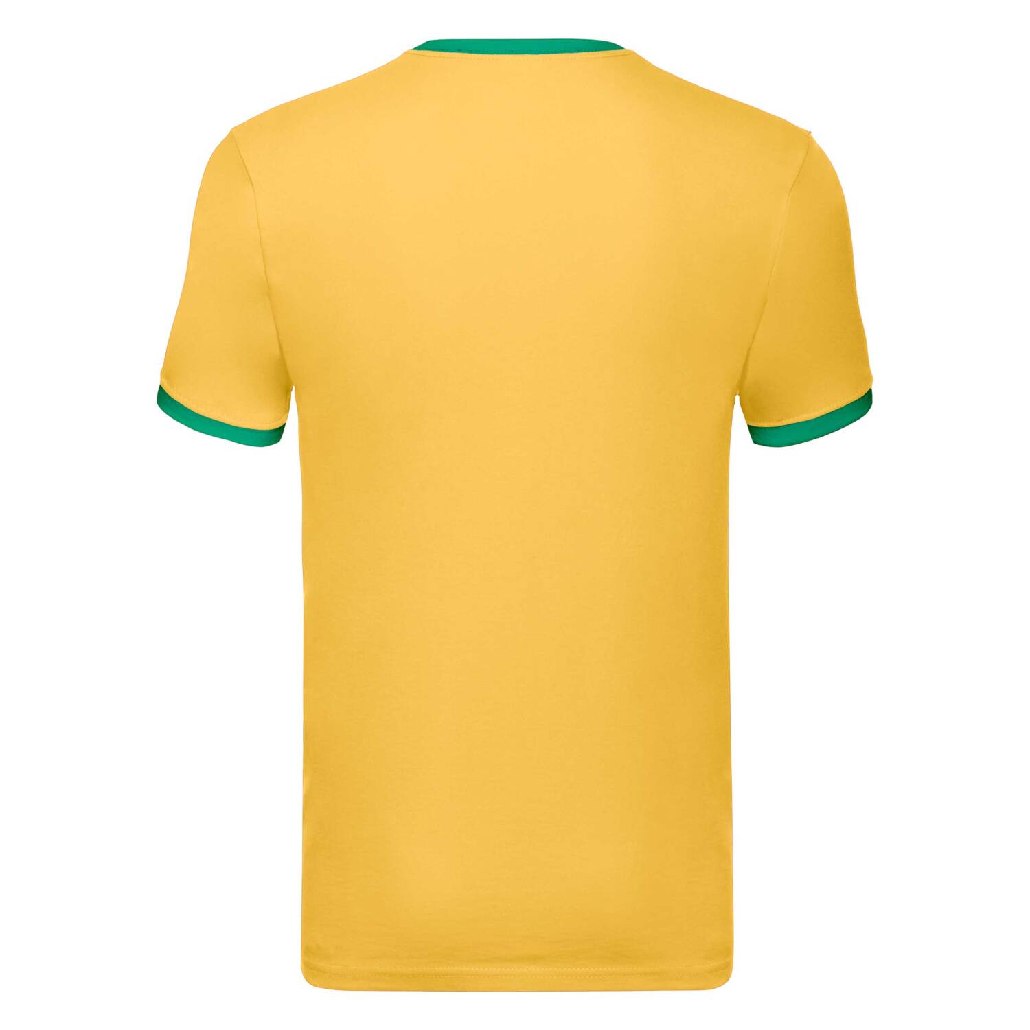 Men's Yellow T-shirt Ringer Fruit of the Loom