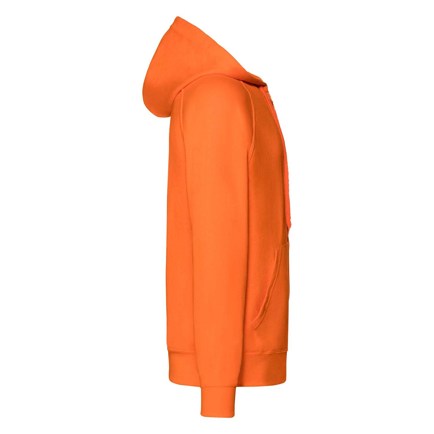 Orange Men&#039;s Hoodie Lightweight Zip Thru Hooded Sweat Fruit of the Loom