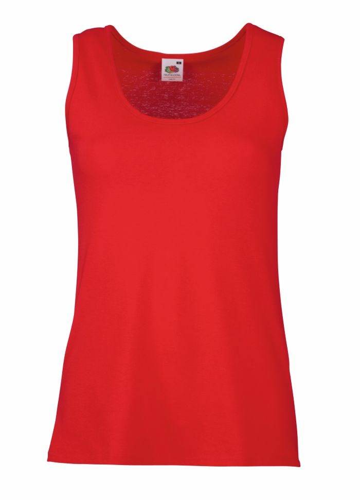 Valueweight Vest Fruit of the Loom Women's Red T-shirt
