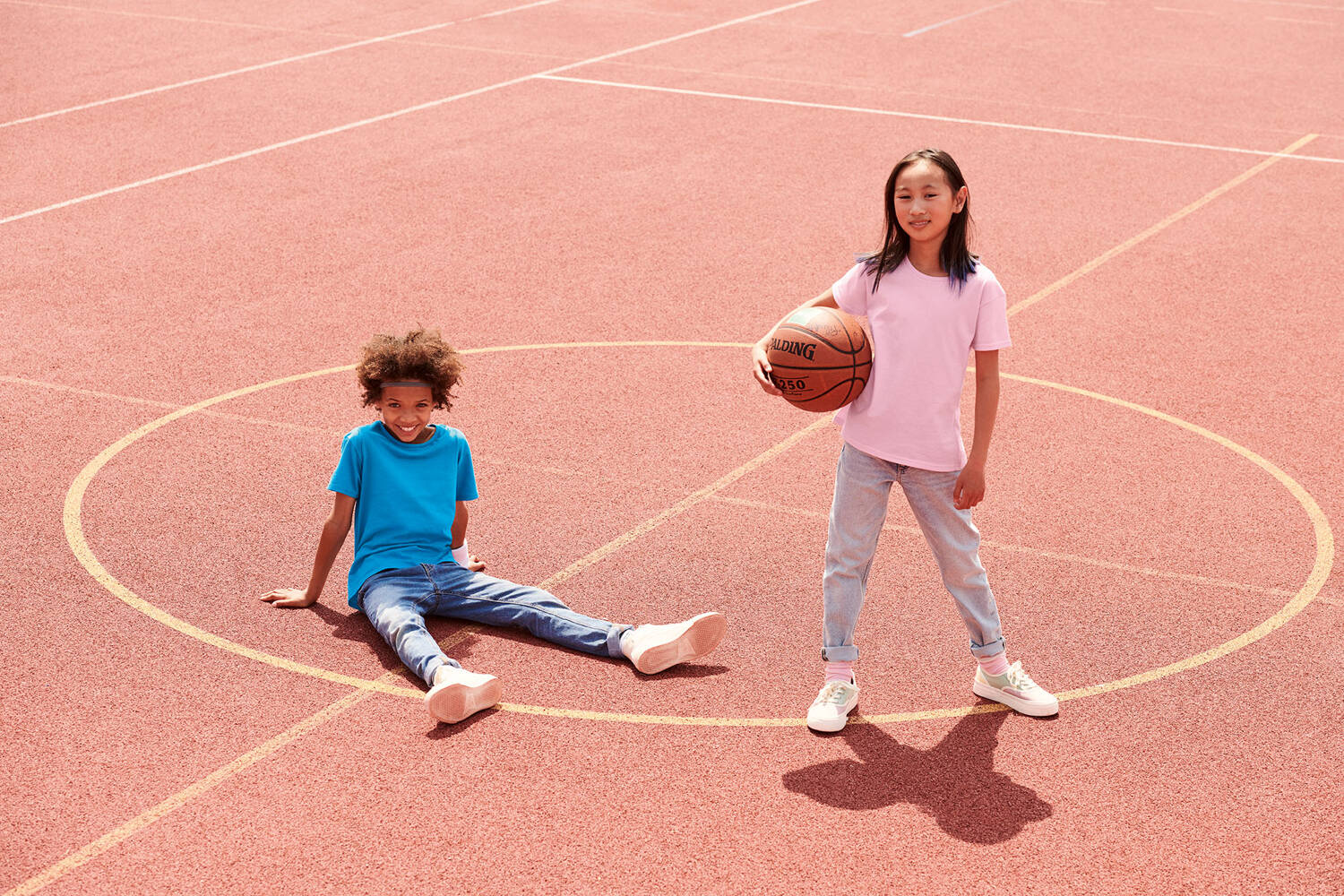 Pink Girls' T-shirt Iconic Fruit of the Loom