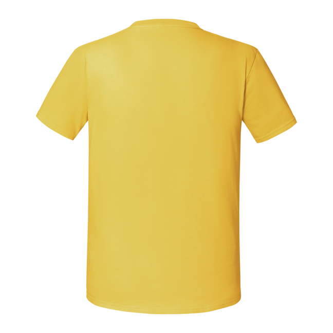 Ikonické 195 Ringspun Premium Fruit of the Loom pánske žlté tričko