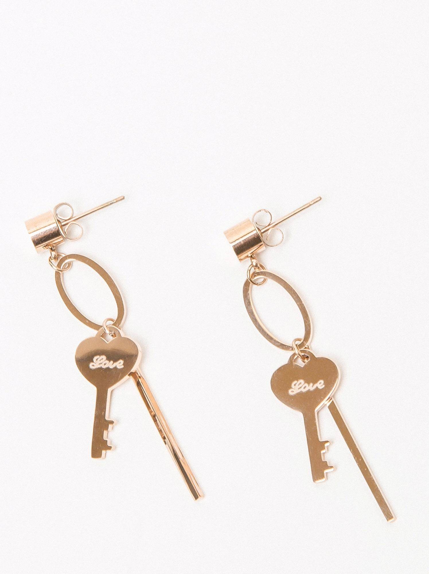 Levně Earrings hanging gold key