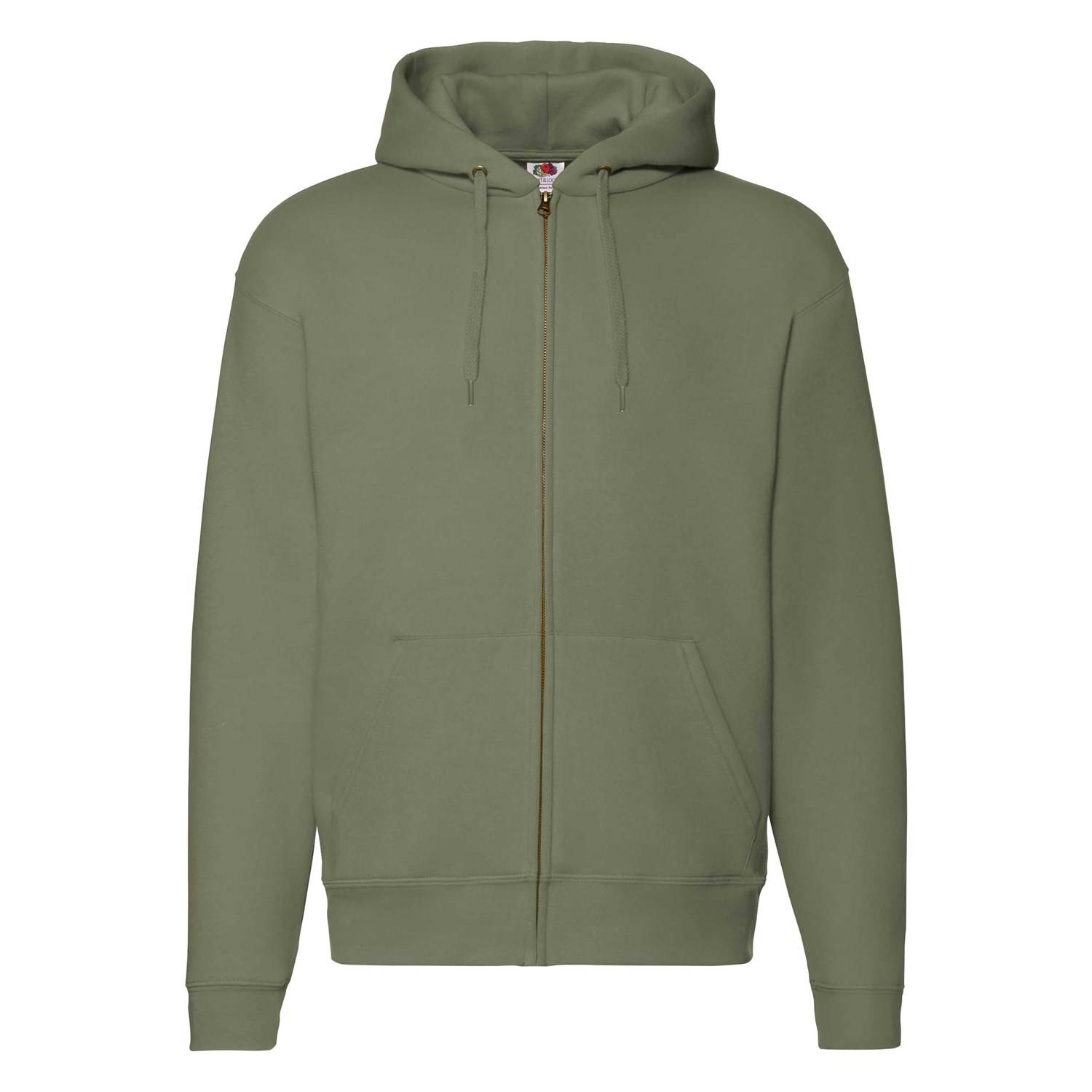 Olive Men&#039;s Hoodie Premium Fruit of the Loom
