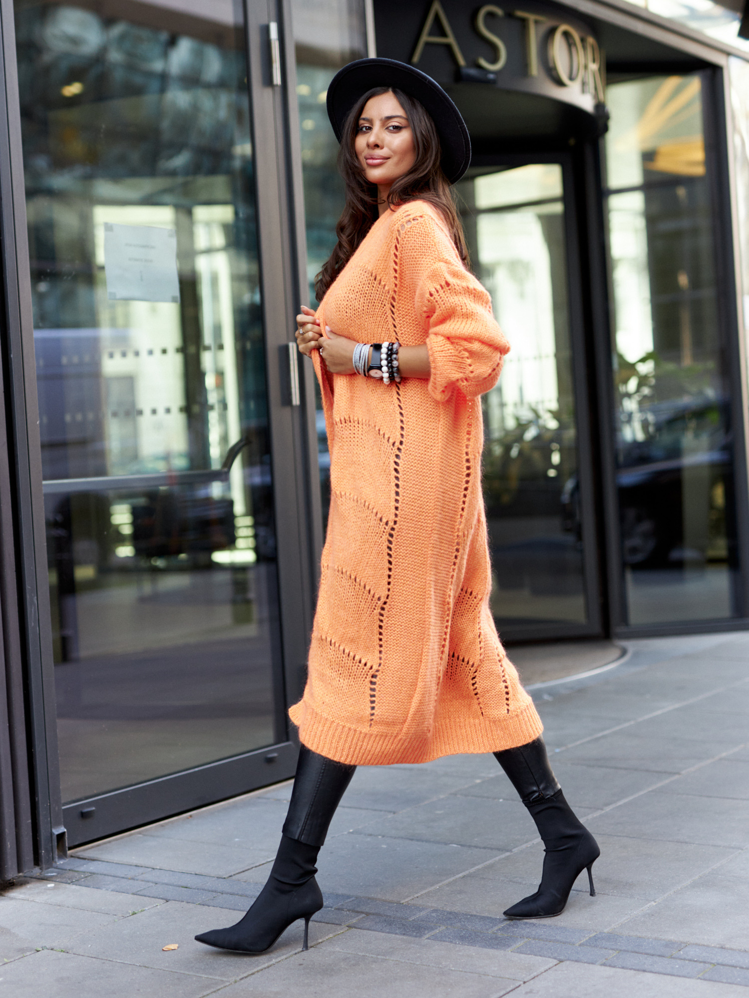 Orange cardigan By o la la cxp1126.orange