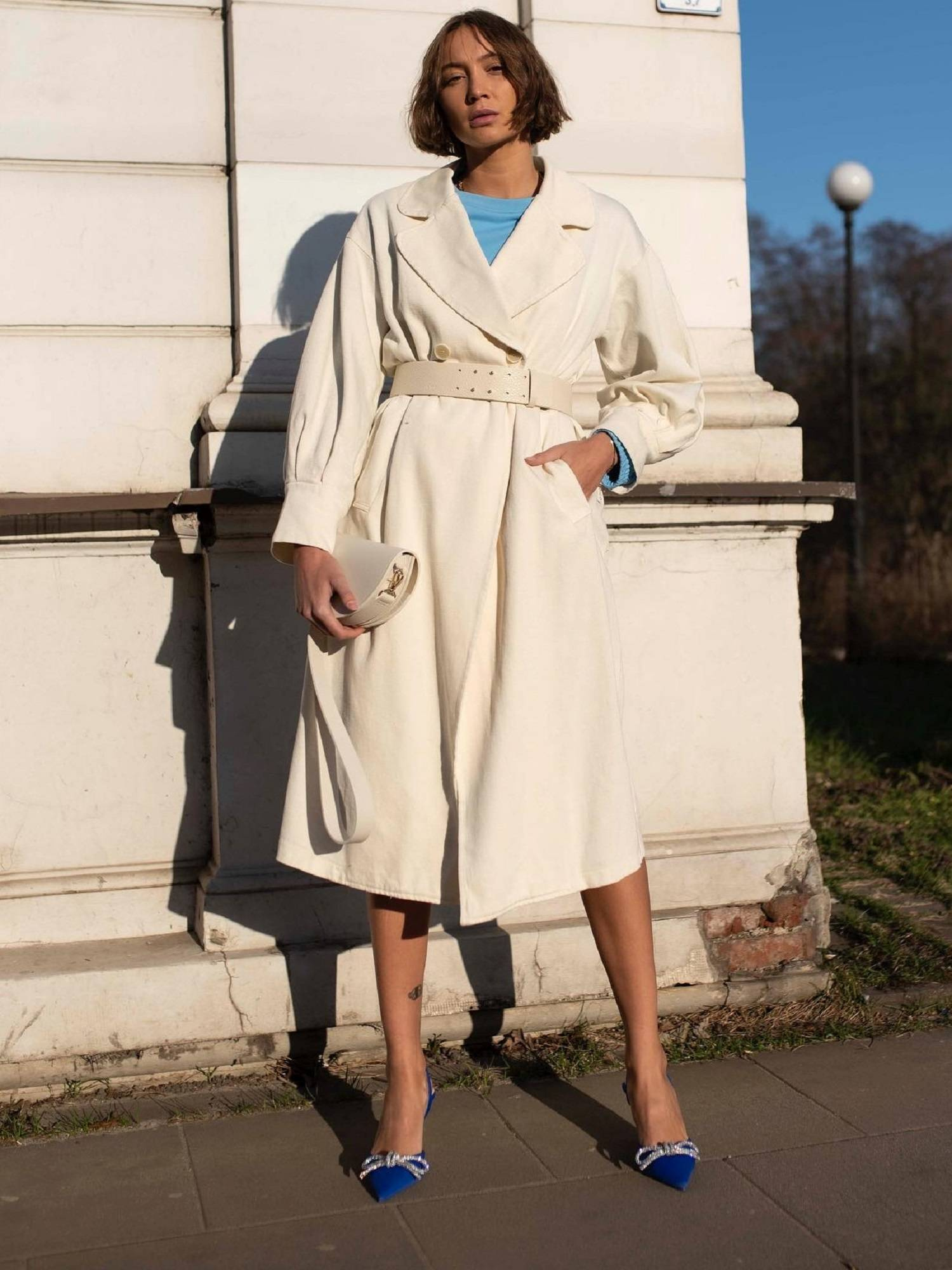 Cream coat LeMonada cxp1099.ecru