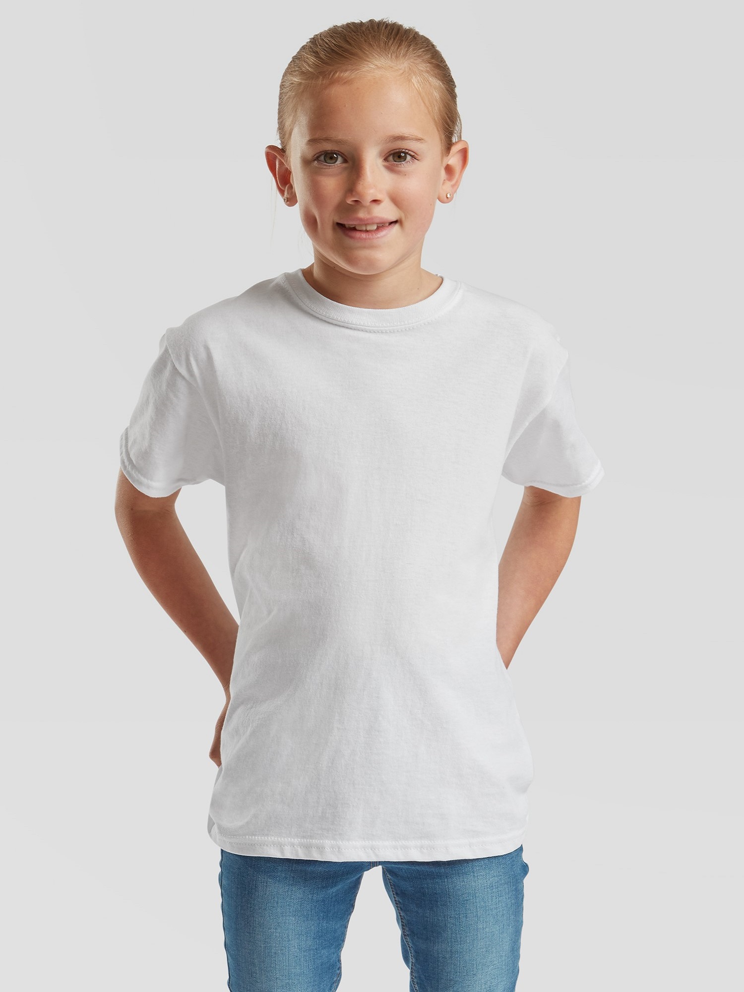 White Childrens T-shirt Original Fruit of the Loom