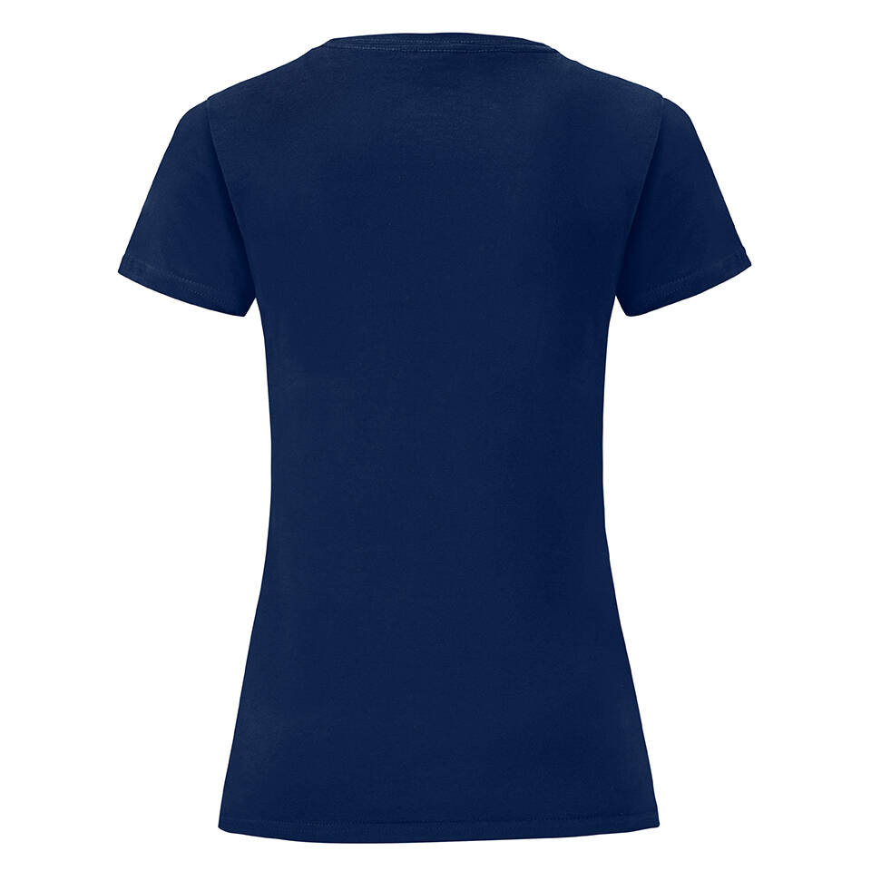 Navy blue Iconic women's t-shirt in combed cotton Fruit of the Loom