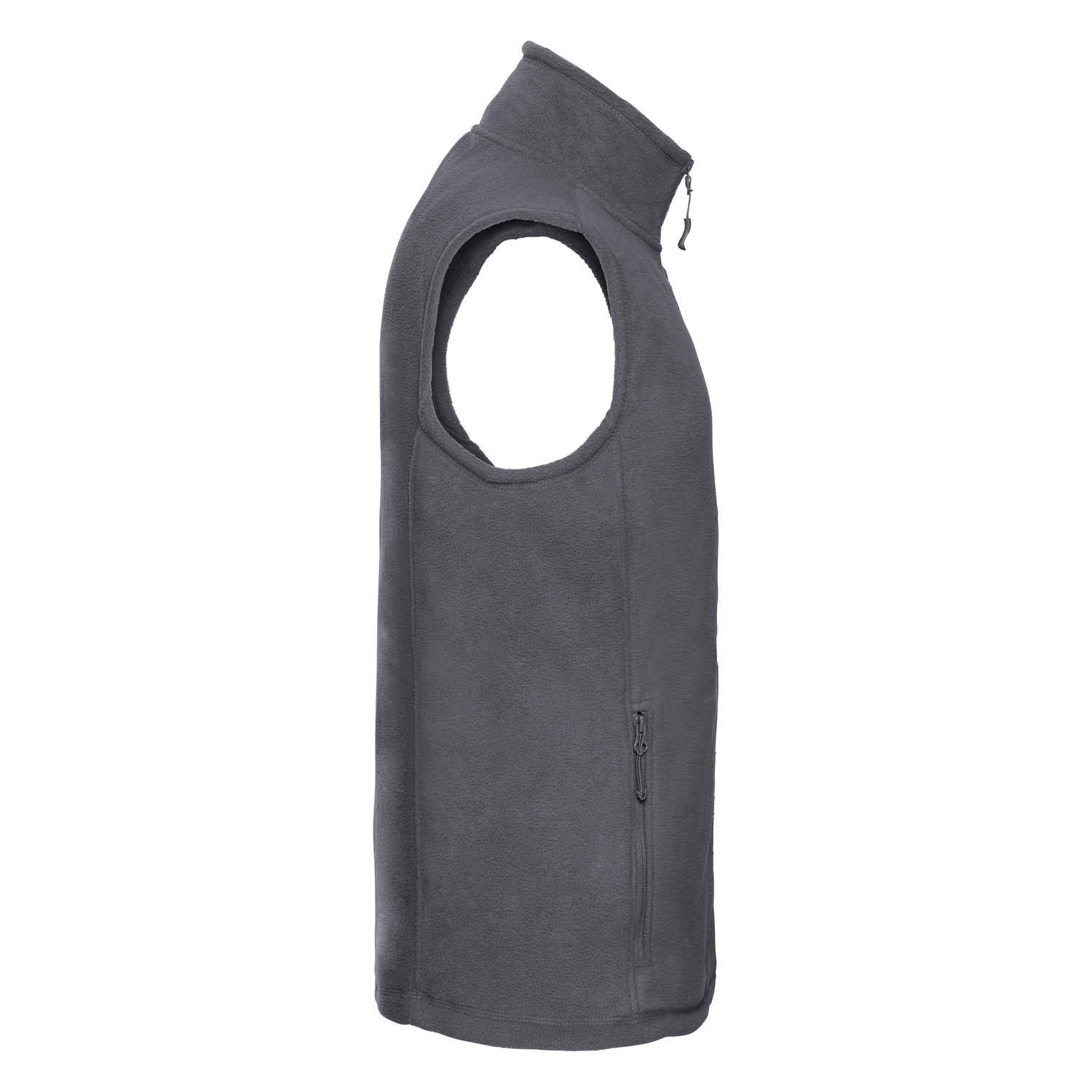 Men&#039;s grey fleece vest pill-free fleece Russell