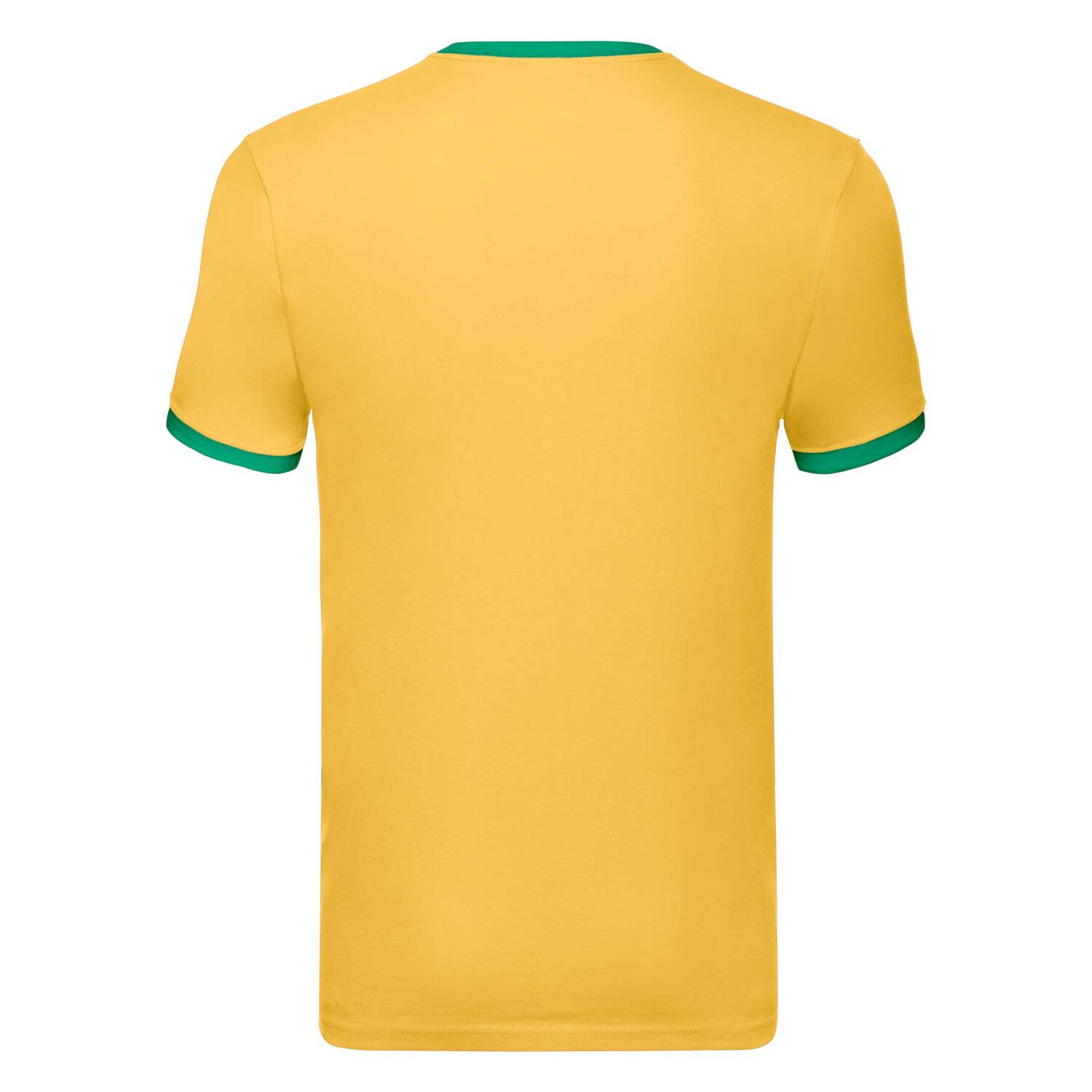 Men's Yellow T-shirt Ringer Fruit of the Loom