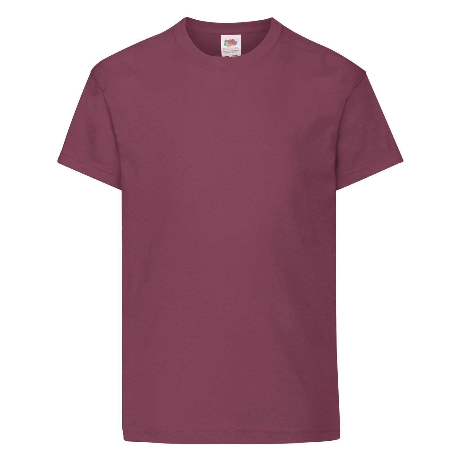 Burgundy Children's T-shirt Original Fruit of the Loom