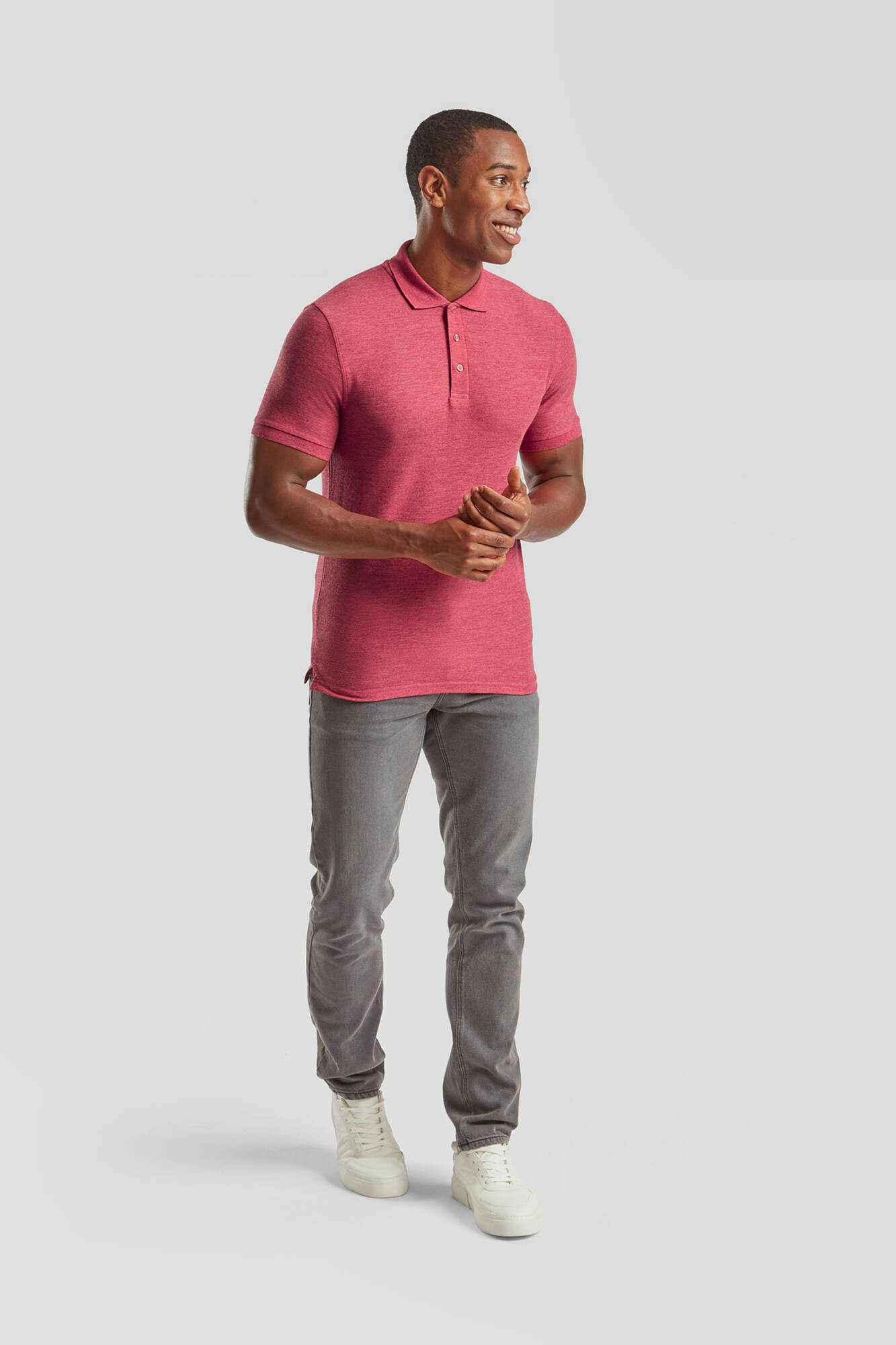 Iconic Polo Friut of the Loom Men's Red T-shirt