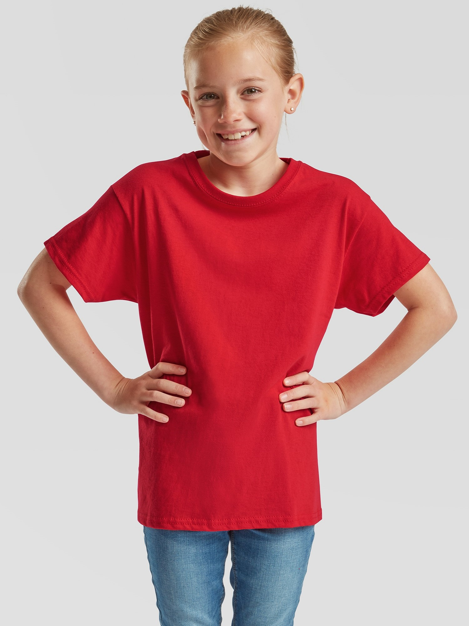 Red T-shirt for Kids Original Fruit of the Loom