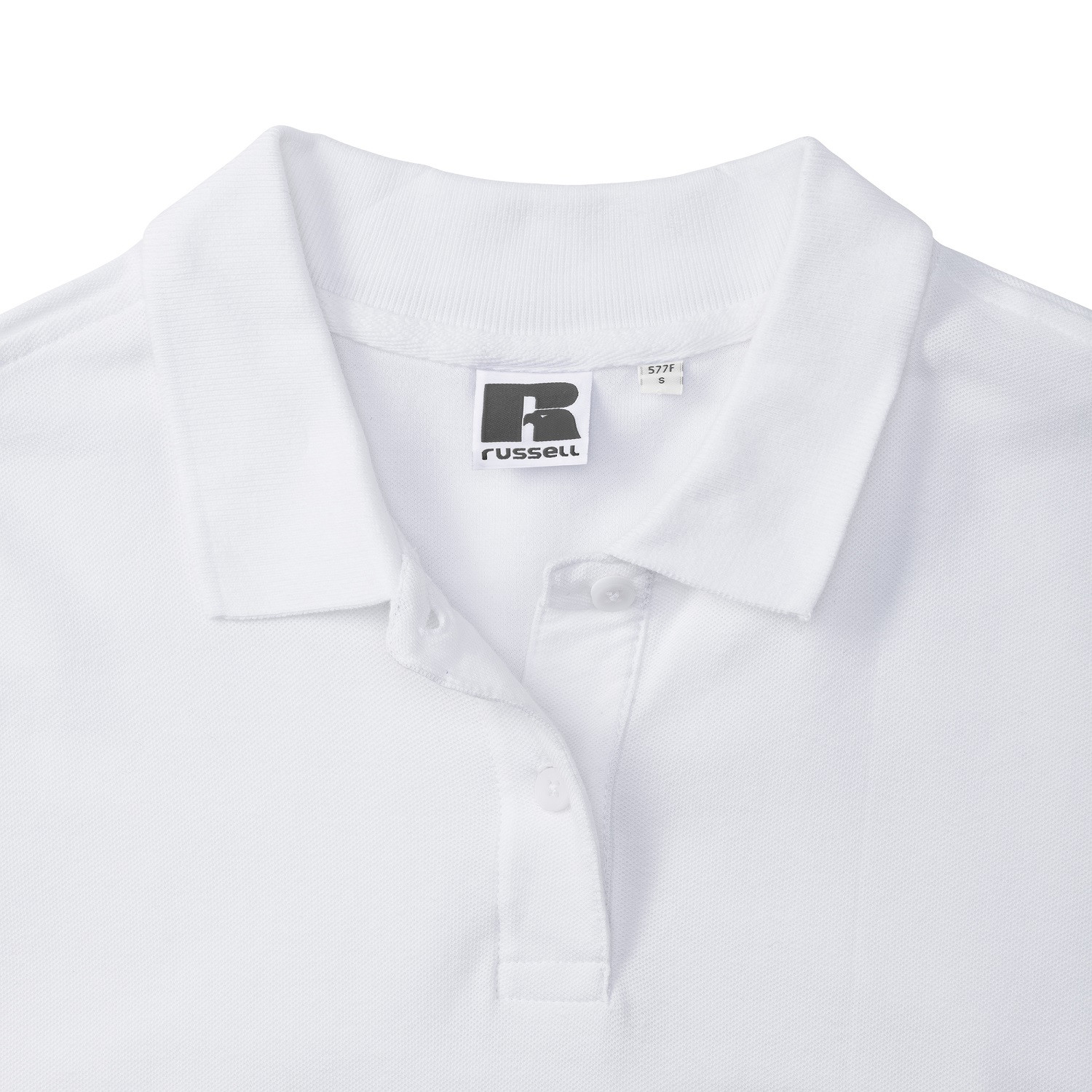 Women's white cotton polo shirt Ultimate Russell