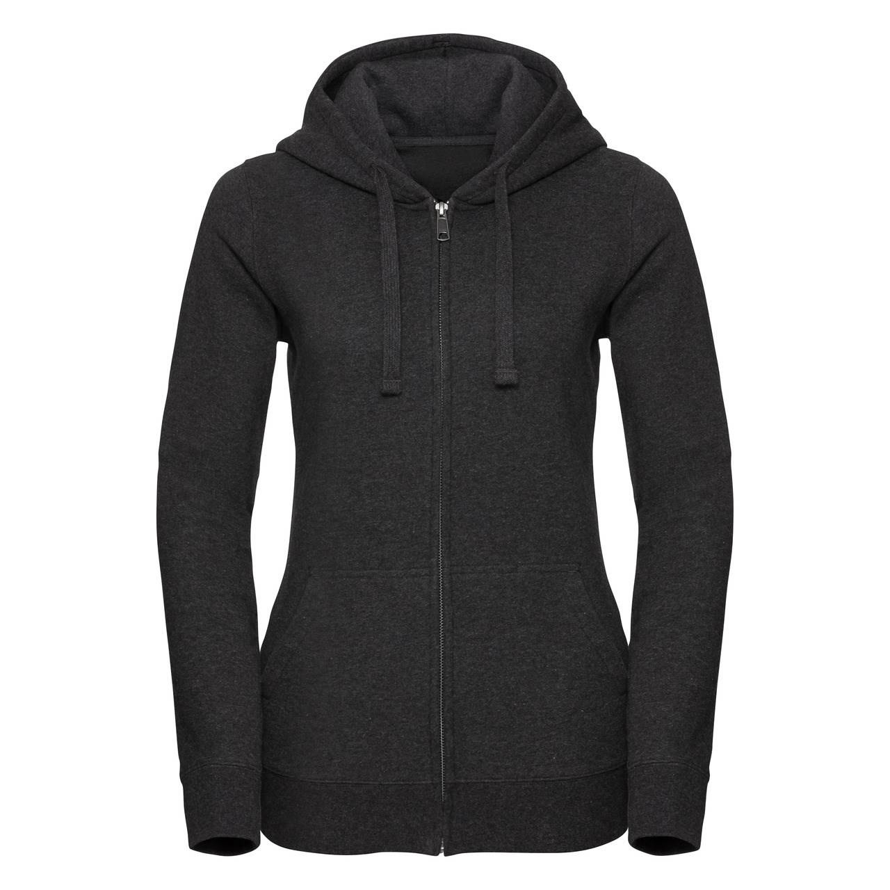 Women's Authentic Melange Zipped Hooded Sweat Russell