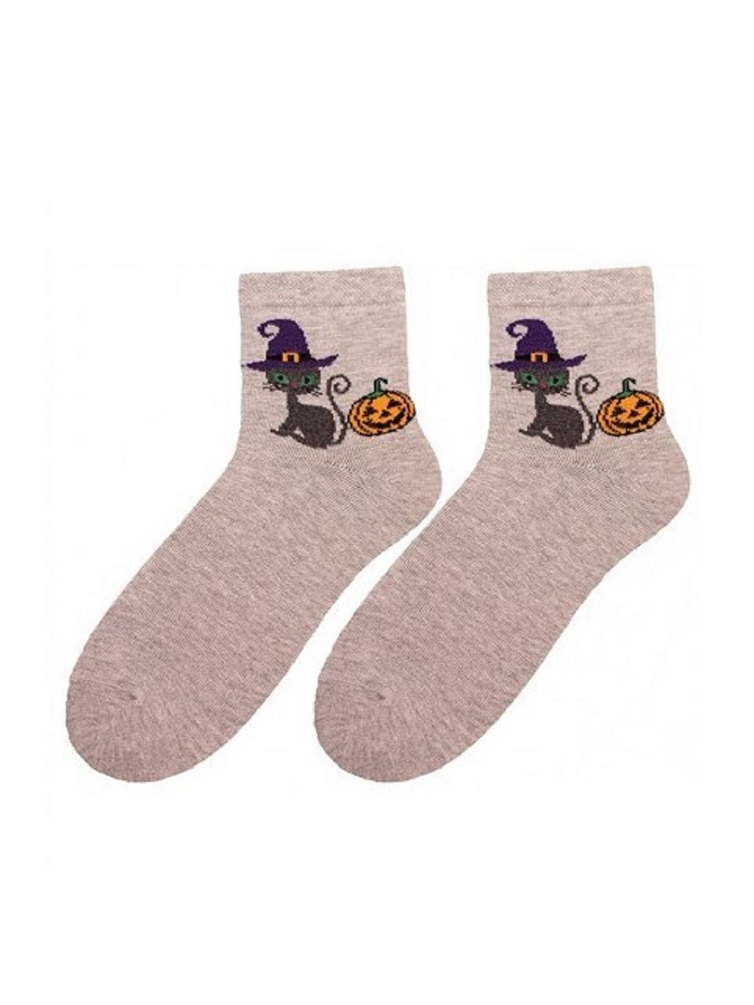 Levně Bratex Popsox Halloween Socks 5643 Women's 36-41 Grey D-024