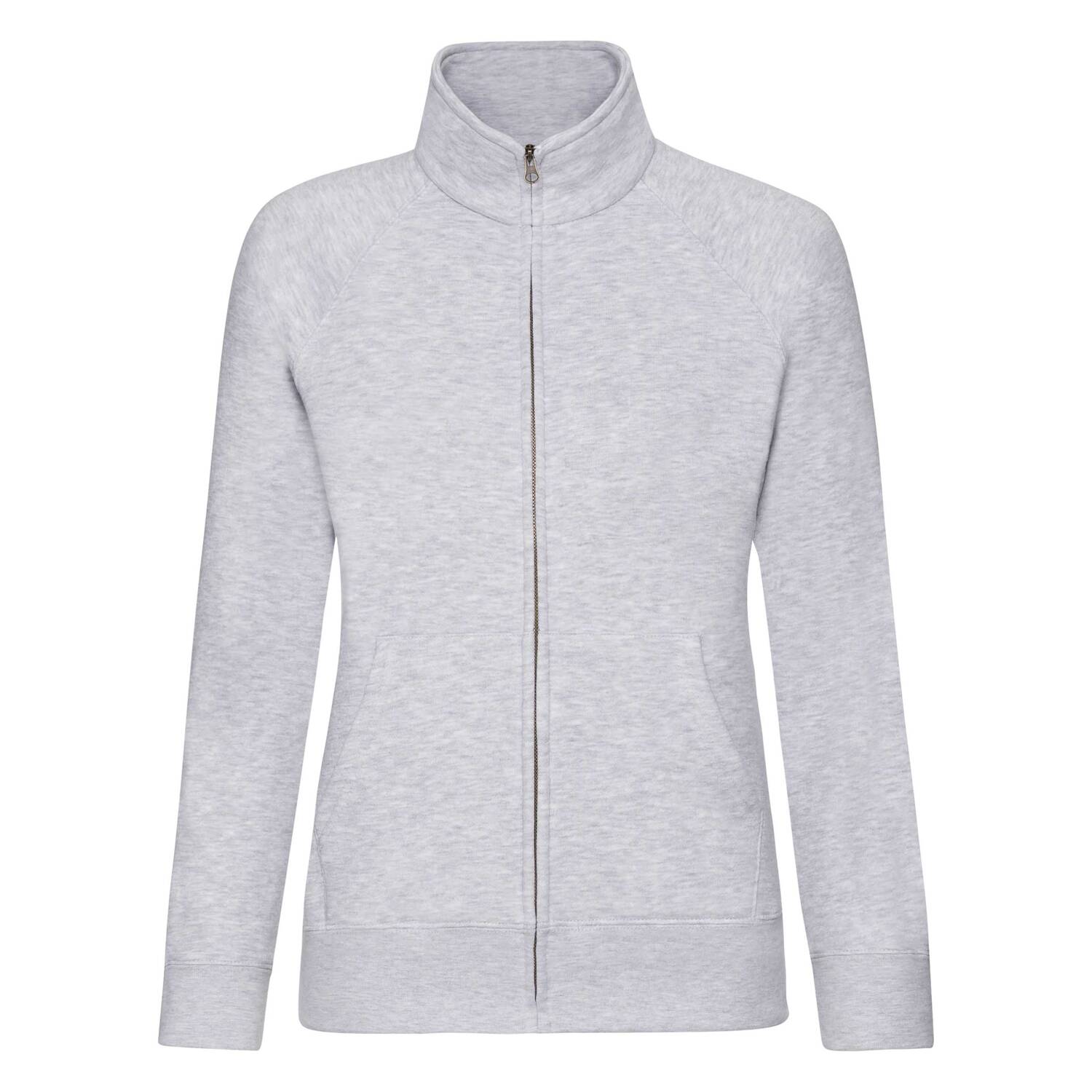 Grey women&#039;s sweatshirt with stand-up collar Fruit of the Loom