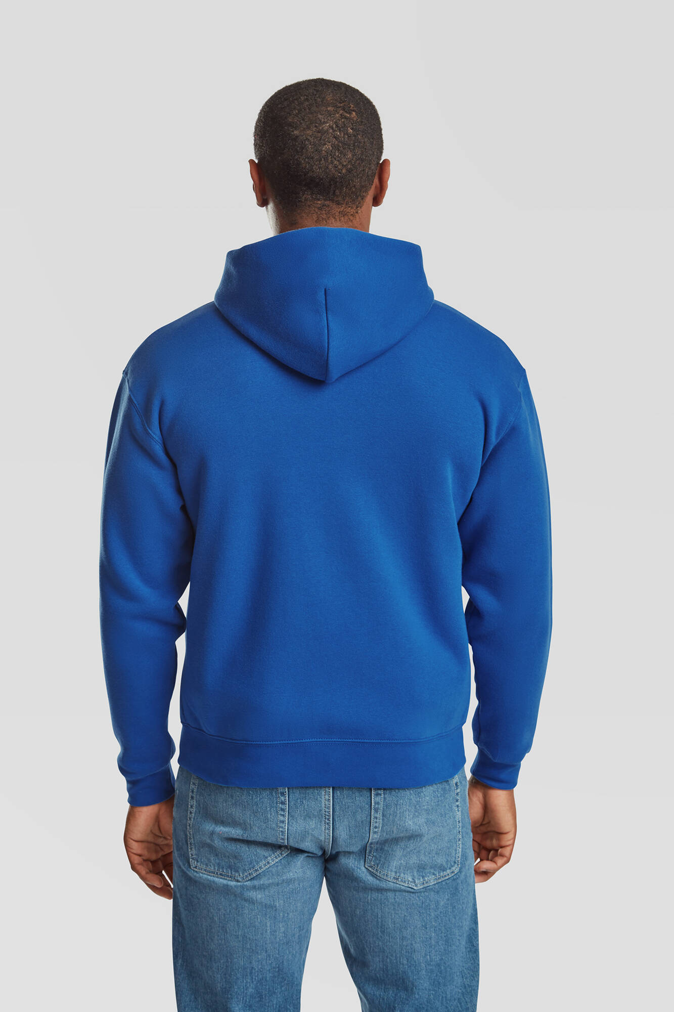 Blue Men's Hoodie Premium Fruit of the Loom