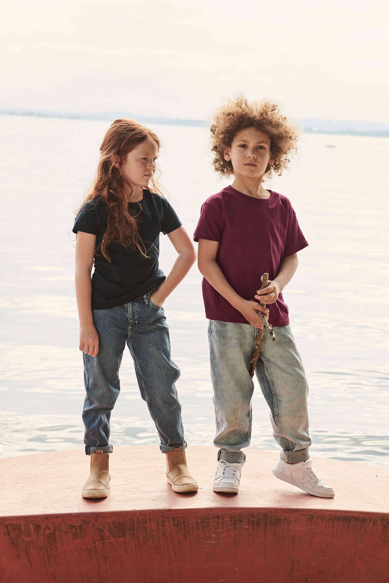 Burgundy Fruit of the Loom Cotton T-shirt