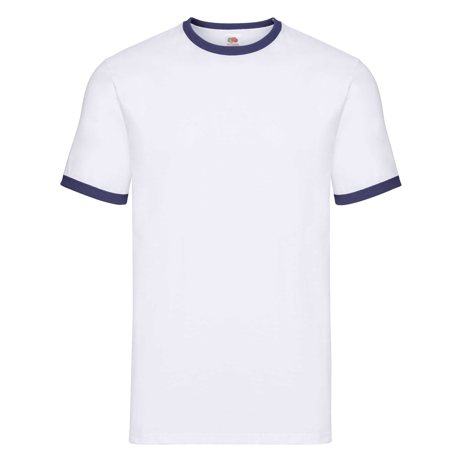 White T-shirt Ringer Fruit of the Loom