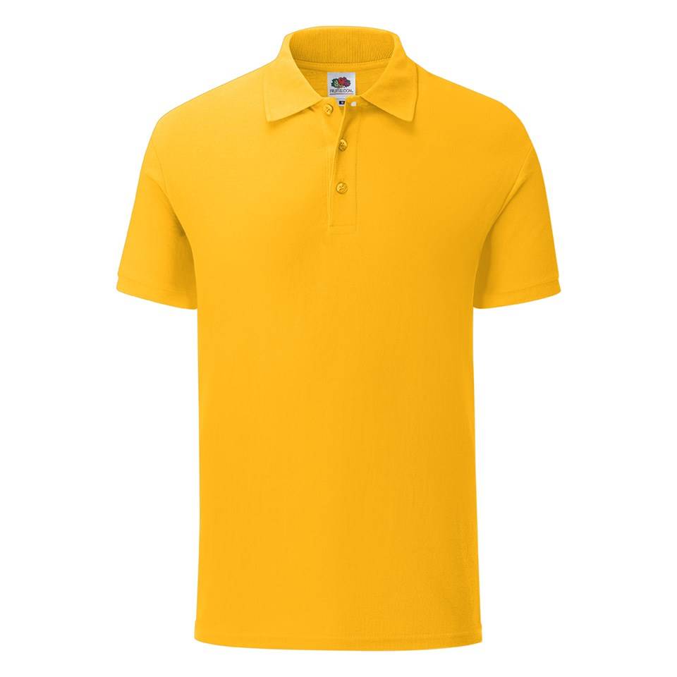 Iconic Polo Friut Of The Loom Men's Yellow T-Shirt