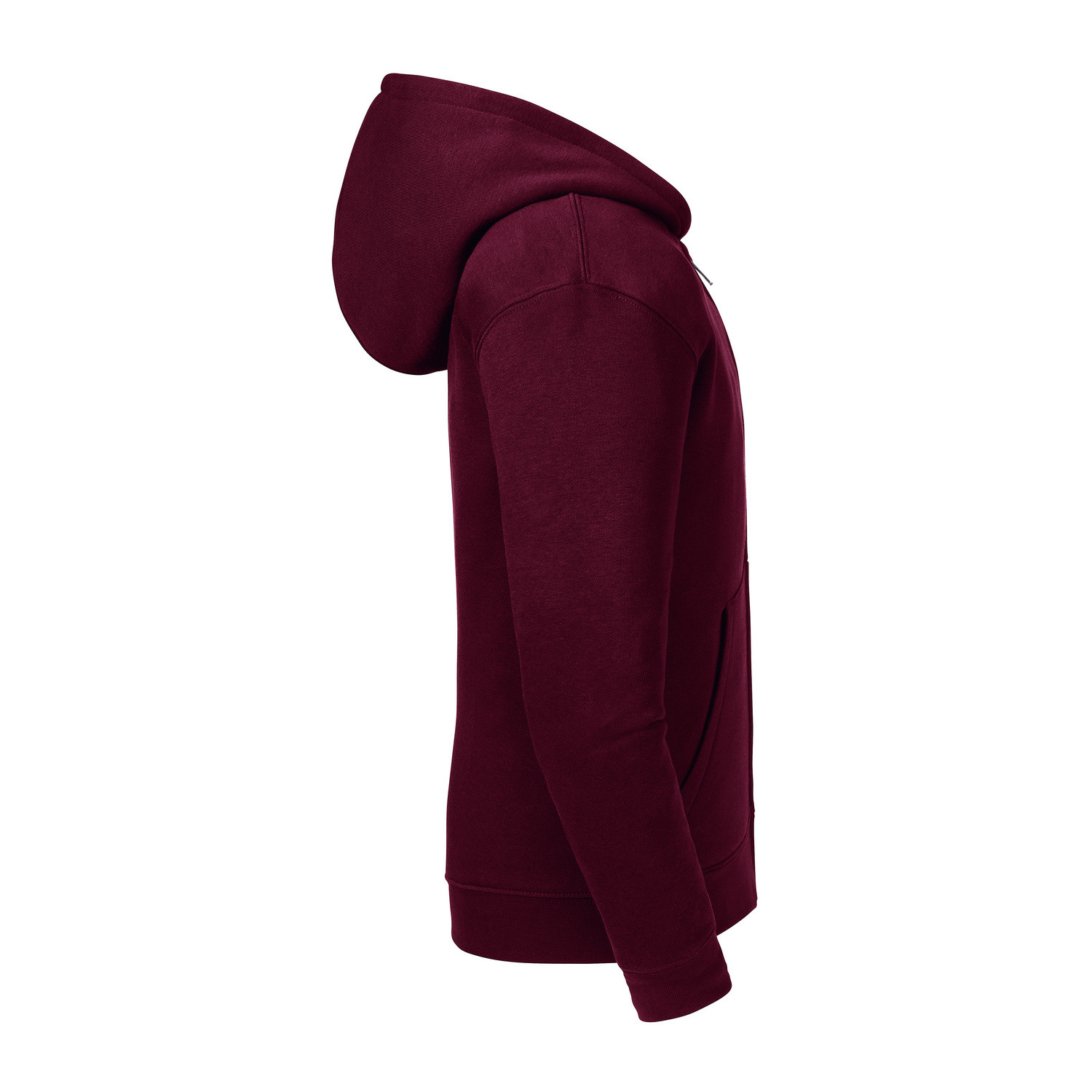 Burgundy children&#039;s sweatshirt with hood and zipper Authentic Russell