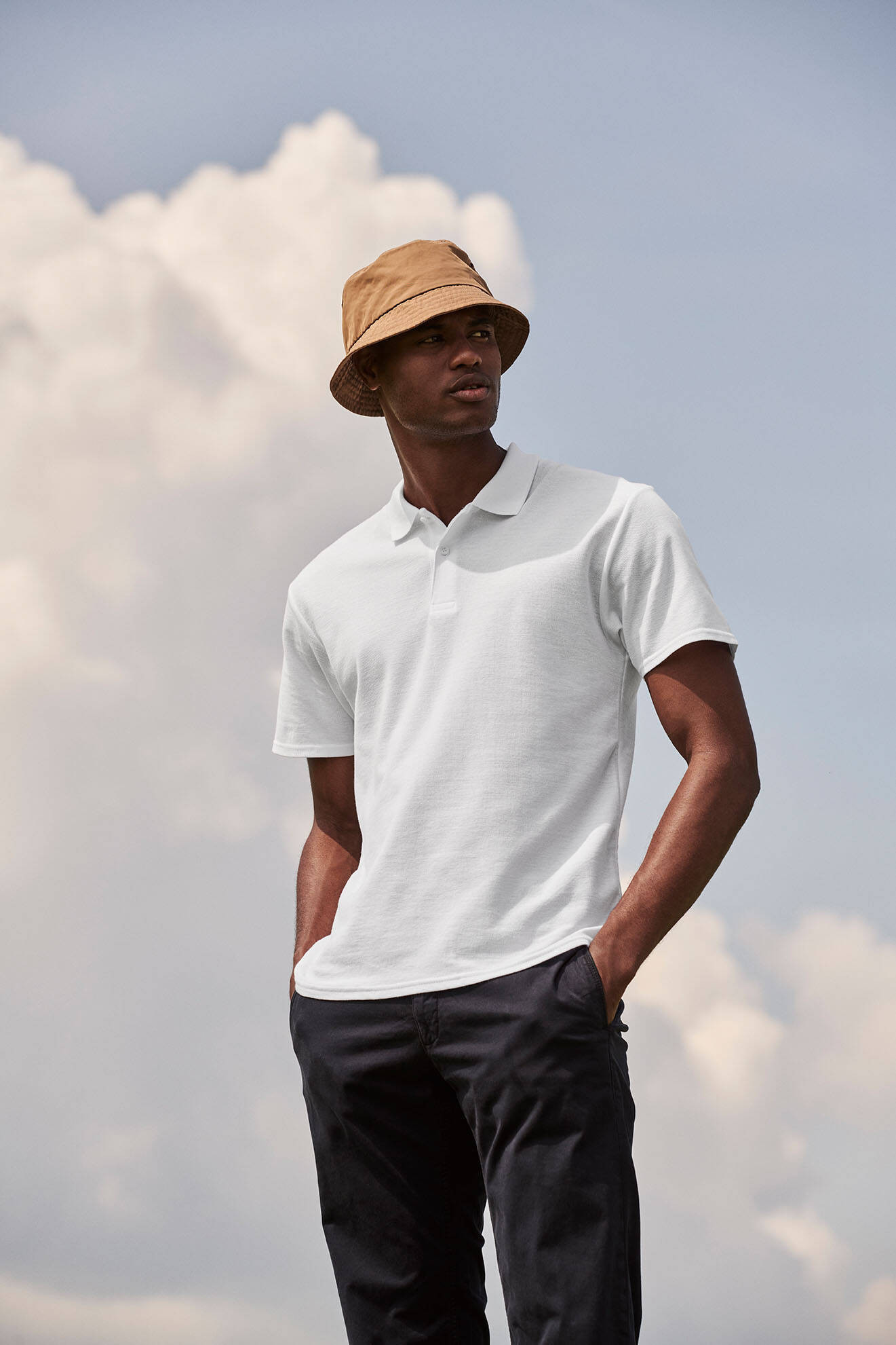 Biała koszulka męska polo Original Polo Friut of the Loom