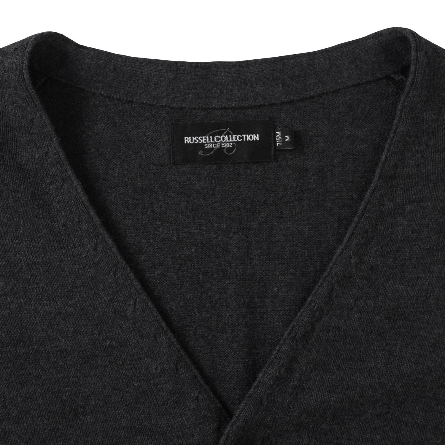 Men&#039;s classic and easy to care for, zipped sweater with neckline V R715M 50/50 50% Cotton 50% acrylic CottonBlend TM weave 12 275g