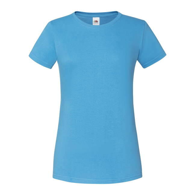 Blue Iconic women's t-shirt in combed cotton Fruit of the Loom